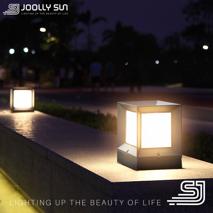 Joollysun LED Post Light Modern Outdoor Lighting For Garden Fence Yard