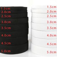 ✆ 5Yard/lot 0.6-5cm White Black Elastic Band Nylon Webbing Spandex Ribbon Garment Trousers Hair Tie DIY Sewing Garment Accessories