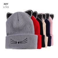 [Hana Clothing Store] แบรนด์แฟชั่นหูแมวฤดูหนาวถักหมวก Beanies หมวกผู้หญิงหนาอบอุ่น S Kullies หมวก Bonnet หมวกหมวกกลางแจ้งสบายๆทุกการแข่งขัน