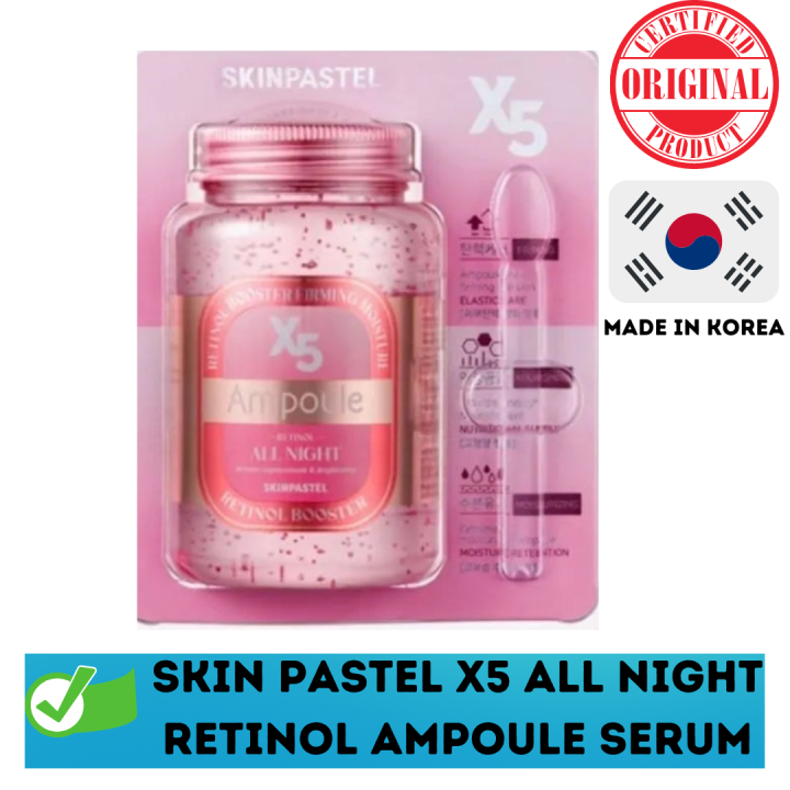 Skin Pastel x5 All Night Retinol Ampoule Serum Wrinkle Improvement and
