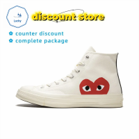 LSS Counter In Stock CDG x Converse Chuck Taylor All Star1970s Hi 150205C Mens and Womens Canvas Shoes