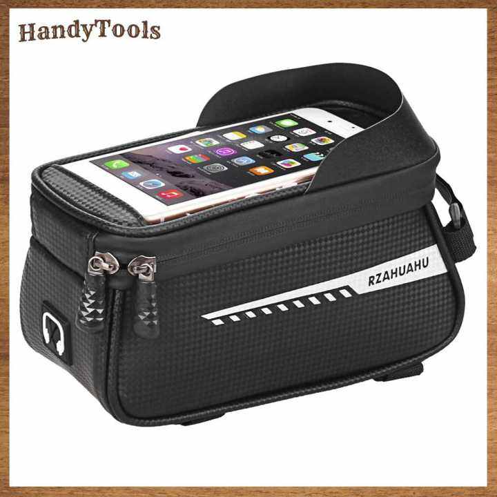 Waterproof Mountain Bike Top Tube Bag Cycling Touch Screen Phone