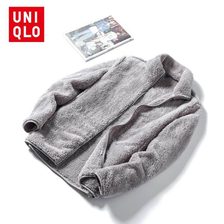 uniqlo-เสื้อแจ็กเก็ตแขนยาว-ผ้าฟลีซ-แต่งซิป-สําหรับผู้ชาย-ไซซ์-m-6xl