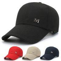 baseball cap mens extended eaves M iron label hat sandwich sunscreen outdoor fishing anti-sun custom womens