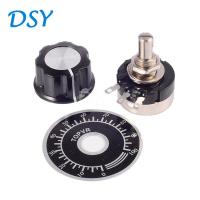 RV24YN20S 1Set(3PCS) Carbon Film Potentiometer 1K 2K 5K 10K 20K 50K 100K 1M Ohm Single Rotary Taper With A03 Knob With Dial