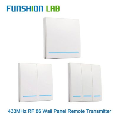 FUNSHION 433MHz Universal Wireless Remote Control86 Wall Panel RF Transmitter Receiver 1 2 3 Button For Home Room Light Switch