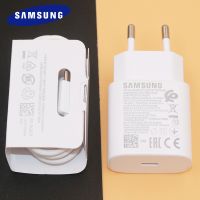 KOLT Digital} Samsung S22 S21 S20 A90เป็นพิเศษ S10 A80 5G ที่ชาร์จเร็วสุดๆอะแดปเตอร์ PD EP-TA800 25W สำหรับ Galaxy A53 A33สายเคเบิล Type C