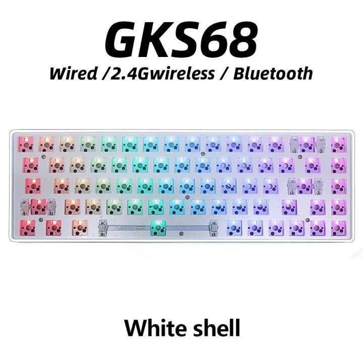 gks68-bluetooth-2-4g-wireless-customized-mechanical-keyboard-kit-60-hot-swappable-rgb-backlit-pcb-diy-3-mode-basic-keyboards