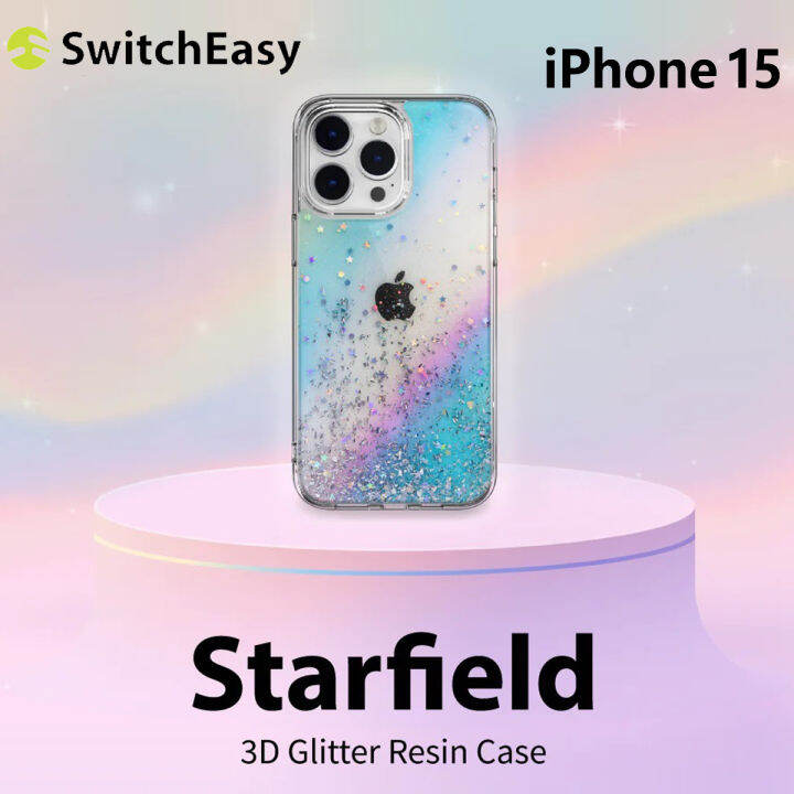 switcheasy-starfield-3d-glitter-เคสไอโฟน15-เคสกากเพชร-3มิติ-เคสกันกระแทก1-2m-ของแท้100-iphone15-15pro-15promax-15plus