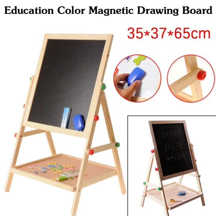 Easel board 2 in 1 Easel Revolving Bkboard And