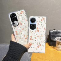 เคสสมาร์ทโฟน OPPO Reno10 Pro + Reno 10 Pro Plus 8T เคส A98 A78 NFC A58 4G 5G 2023ขนาดเล็กแฟชั่นแบบใหม่ดอกไม้สดใส TPU Silicagel กรอบหลังป้องกันการกระแทก