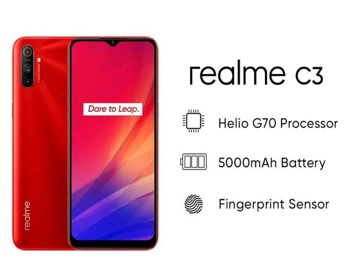 realme c3 red colour mobile