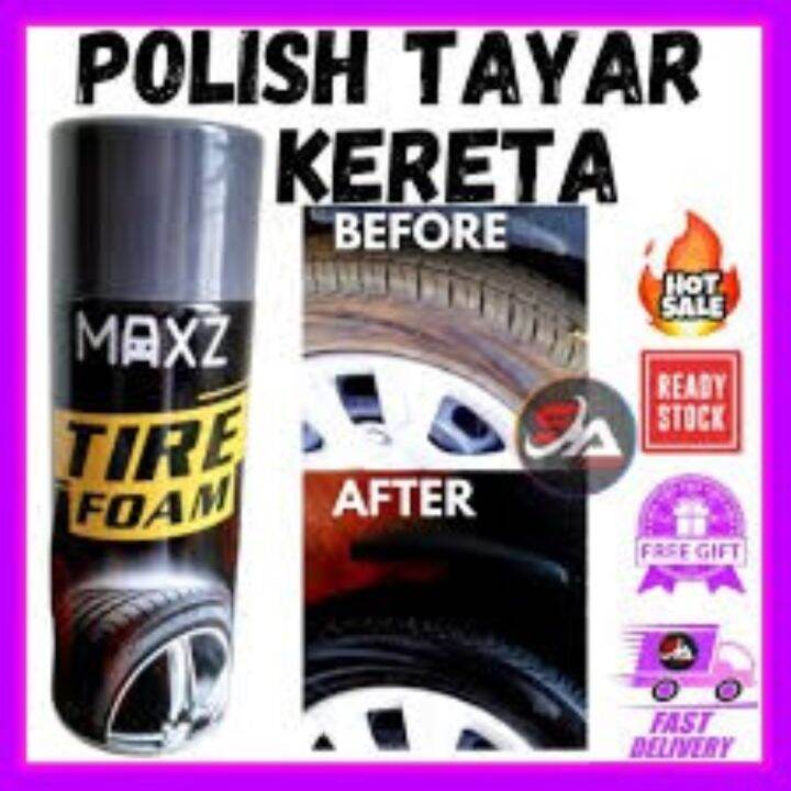 Promotion ! Tyre Wax Pencuci Tayar Extra Shine Tyre Kilat Bersih Foam