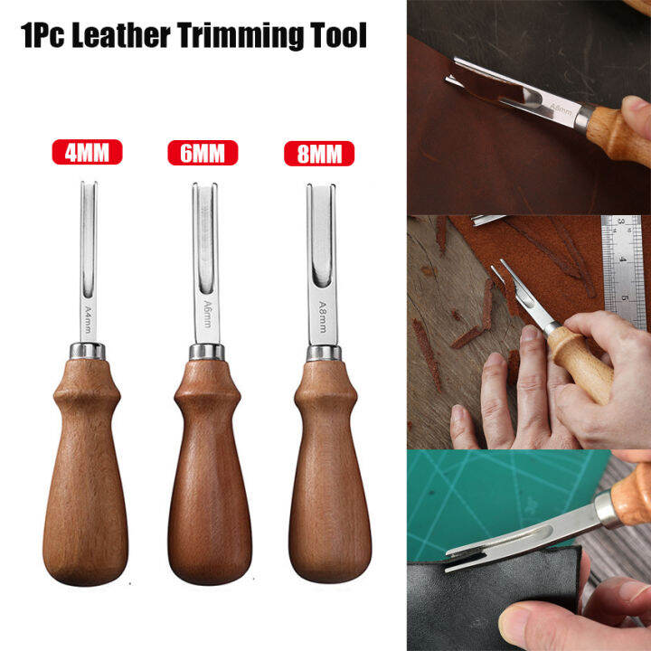 หนังตัดเครื่องมือคู่มือ-diy-หนังปากกว้างทริมเมอร์หนังฝีมือดี-trimmer