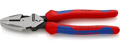 Knipex 09 12 240 9.5-Inch Ultra-High Leverage Linemans Pliers with Fish Tape Puller and Crimper