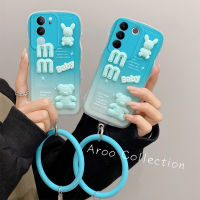 Phone Case เคส VIVO V29 V27e V27 Y27 Y36 5G 4G ลดกระหน่ำสีน้ำมันใสเคสตุ๊กตาหมีลูกบาศก์ปกป้องเลนส์ฝาปิดแบบนิ่มพร้อม2023สร้อยข้อมือซิลิโคน