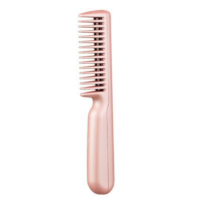 Electric Cordless Hair Straightener and Curling 2 in 1 Dry Comb Mini USB Charging Hot Straightening