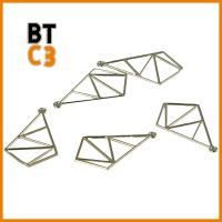 BTC3 10PCS 40x24mm จี้เปิดฝาหลัง เล็กๆน้อยๆ โลหะผสมอัลลอยด์ สร้อยคอเสน่ห์ งานฝีมืองานประดิษฐ์ กรอบกลวงรูปทรงเรขาคณิต สำหรับทำเครื่องประดับ