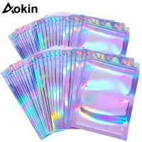 Laser Rainbow Storage Bags  Waterproof Lock Bags for Jewelry Gifts  Food Packing Bags  Home Kitchen Organizer  Mask Holders  10Pcs