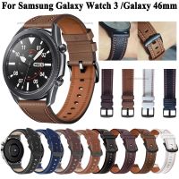 22mm Genuine Leather Watchband For Samsung Galaxy Watch 3 45 46mm Strap Sport Smart Wristbands Bracelet Gear S3 Classic/Frontier