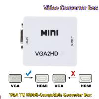 OOC VGA ไปยัง HDMI อะแดปเตอร์ VGA เป็น HDMI สายอะแดปเตอร์ ตัวแปลงสัญญาณ ตัวแปลง VGA2HDMI รุ่นอัปเกรด HD 1080P ตัวแปลงกล่องวิดีโอที่รองรับ HDMI สำหรับทีวี/โปรเจคเตอร์ /pc/ จอภาพ /hdtv/dvd