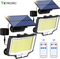 Solar Motion Lights 200Led Outdoor Separate Panel Solar Powered Flood Security Lights With Remote IP65 Waterproof Wall Lights