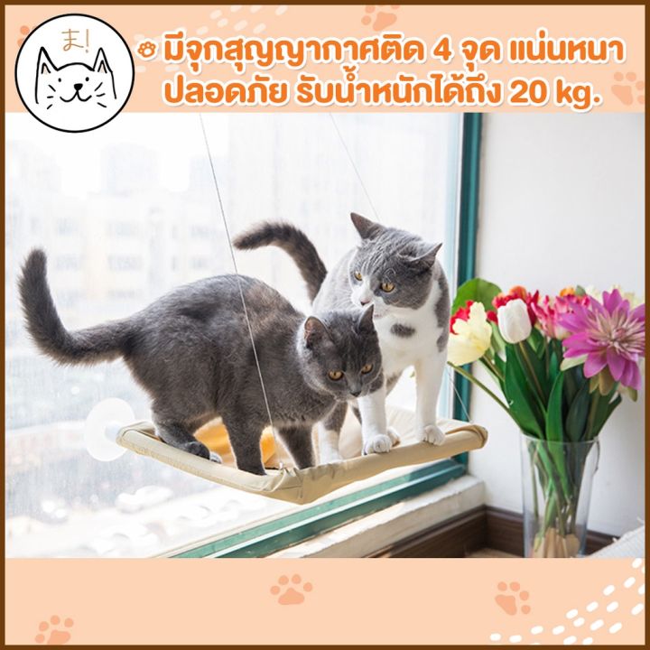 เปลแมวติดกระจก-xl-รับน้ำหนักได้ถึง-20-kg-เปลแมว-ที่นอนแมว-เปลแมวติดหน้าต่าง-ติดกระจก-ที่นอนแมว