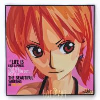 One piece วันพีช Nami นามิ อะนิเมะ รูปภาพ​ติด​ผนัง​ pop art พร้อมกรอบและที่แขวน  แต่งบ้าน ของขวัญ กรอบรูป​