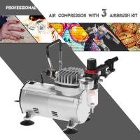 BO YIN KKmoon Professional Air Compressor Set Hobby Paint Spray Set Nail Art Sprayer with Braided Air Hose