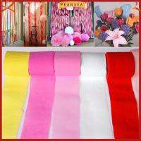 PEANSEA 1 Roll ศิลปะหัตถกรรม สายรุ้ง อุปกรณ์ปาร์ตี้ Crepe Paper Streamers กระดาษ DIY ตกแต่งงานแต่งงาน Garland การถ่ายภาพฉากหลัง