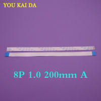 100 ชิ้น/ล็อตใหม่ FFC FPC สายเคเบิลแบบยืดหยุ่น 1.0 มม.8 pin 8pin ไปข้างหน้าความยาว 200 มม.กว้าง 9 มม.Ribbon Flex Cable-xmdjvhsdkf