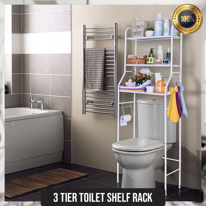 1pc Bathroom Metal Storage Rack, Floor Toilet Washroom Shelves, Washing  Machine Storage Shlf, Stainless Steel Waterproof Organizer Toilet Rack,  Home