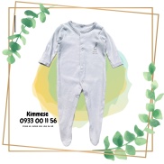 George Xám Hello Let s Play Sleepsuit Bộ Body Cho Bé Trai Cotton