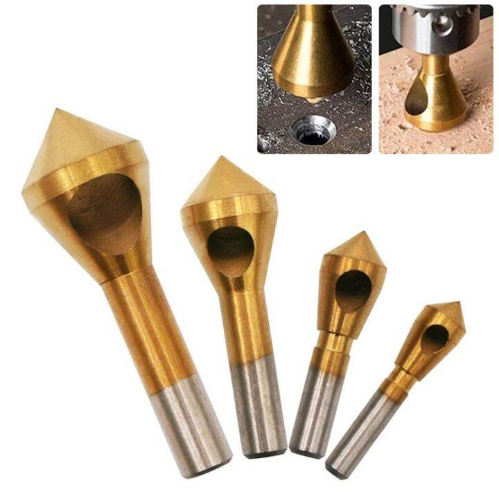 Gold Countersink Drill Bit with Titanium Coating for Accurate Deburring ...