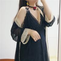 --SY23726♠✻✷ fat mm large size jamas women 2 catties sexy lace V-neck spenders h d two-piece set ice silk ghtdress th sectn