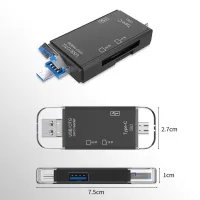 USB การ์ดรีดเดอร์ SD C อ่านการ์ดไมโคร USB USB 3.0ชนิด C เพื่อ Micro Sd/ อุปกรณ์แปลง TF อ่านการ์ดหน่วยความจำอัจฉริยะอะแดปเตอร์ OTG สำหรับแล็ปท็อป PC