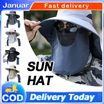 Windproof Sun Hat Hiking Hat Full Face Cover Protection Waterproof