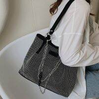 Womens Fashion Luxury Design Shopper Totes Large-Capacity pu Leather Rhinestones Shoulder Handbag Female Brand Top Handle Bags