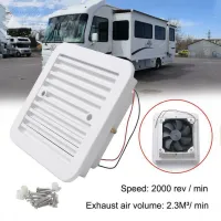 Exhaust Ventilation Fan Side Air Vent Caravan Motorhome RV Camper Van White Fan Ventilation Kitchen Bathroom Toilet Small Air Exhaust Fans