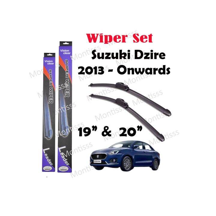 Super Wiper 19" & 20" Suzuki Dzire (2013 Onwards) Banana Type Wiper