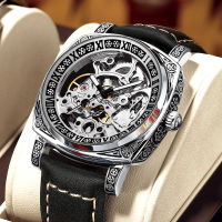 New Products In Stock Mens Mechanical Watch Luminous Waterproof Multifunctional Carved Mechanical Watch Live Supply