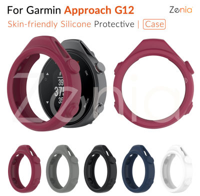 Zenia เคสนาฬิกากันกระแทก,เคสซิลิโคนเป็นมิตรกับผิวมีหลายสีสำหรับ Garmin Approach G12 อุปกรณ์เสริมหน้าปัดนาฬิกาอัจฉริยะสำหรับเล่นกีฬา