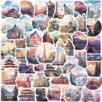 【LZ】卐۞▧  INS Style World Landscape Scenery Sticker Pack para crianças Scrapbooking viagem bagagem laptop decoração do carro decalque 10 pcs 50pcs