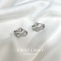 First Light Morning : Infinity Earrings ต่างหูคริสตัล ต่างหูมินิมอล ต่างหูห่วง