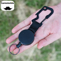 1Pcsดึงพวงกุญแจสายโซ่คลิปCarabiner Reelป้ายการ์ดผู้ถือRecoilขยาย55ซม.