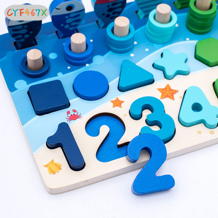 cyf-ของเล่นเกมปริศนาคัดแยกไม้เพื่อพัฒนาการทางการศึกษาของเล่นกิจกรรมการเรียนรู้สำหรับเด็กใหม่