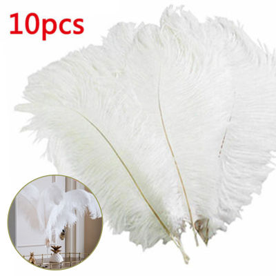 BOKALI 10Pcs 15-20ซม. ขนนกกระจอกเทศ Plume Craft Centerpiece งานแต่งงาน Party Decor