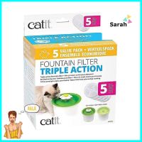 ไส้กรองน้ำพุแมว CATIT TRIPLEACTION FOUNTAIN FILTER แพ็ก 5 ชิ้นCAT DRINKING FOUNTAIN FILTER CATIT TRIPLE ACTION FOUNTAIN FILTER 5PCS PER PACK **ใครยังไม่ลอง ถือว่าพลาดมาก**