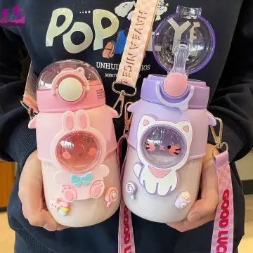 Kawaii Cat Glass Cup Cute Water Bottle For Girl 300ml Cartoon Mini Mug  Japanese Style Creative Tumbler Portable Drinking Kettle 