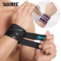 [Rear Waves] AOLIKES 1ชิ้นบางยิม WristWristband ผ้าพันแผลสำหรับบาสเกตบอลแบดมินตันเทนนิสอุปกรณ์มือข้อมือสนับสนุน Carpal อุโมงค์